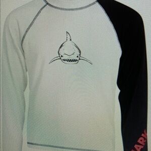 Kids Swim Rash Guard - Black and White